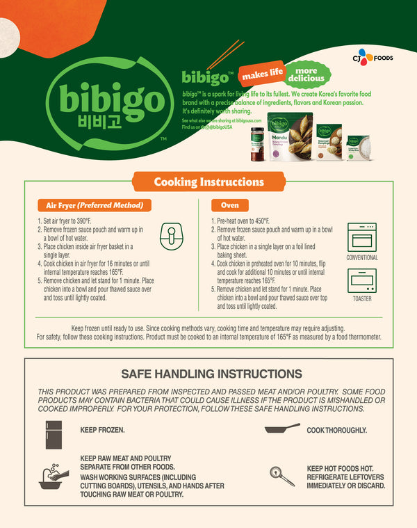 bibigo™ Korean Style Crunchy Chicken Soy Garlic Sauce (18 oz)
