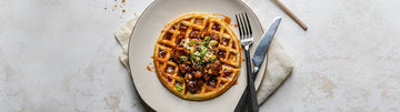 Hot & Sweet Crispy Chicken and Waffles
