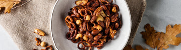 Korean BBQ Marinade-Glazed Nut & Pretzel Mix