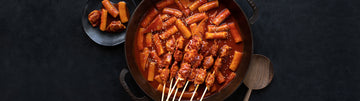 Korean Street-Style Tteokbokki with Wonton Skewers